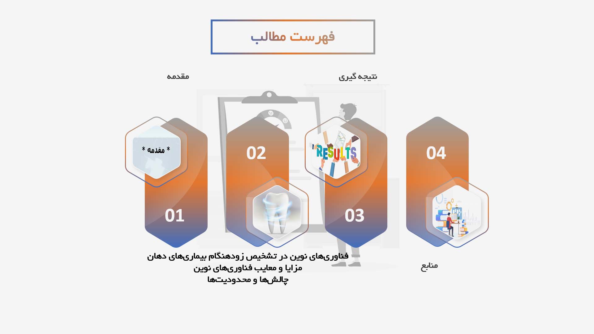 پاورپوینت استفاده از فناوری‌های نوین در تشخیص زودهنگام بیماری‌های دهان